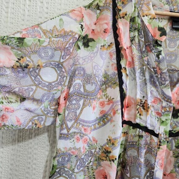 Torrid Vintage Plus Size Victorian Peasant Style Floral Pleated Blouse Size 2X - Picture 5 of 16